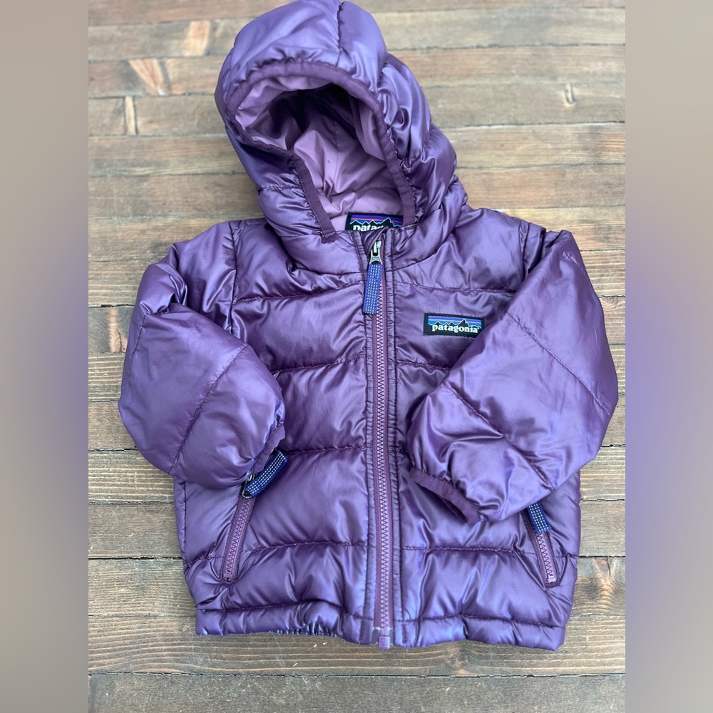 Patagonia Hi-Loft Down Jacket baby 3-6 months purple